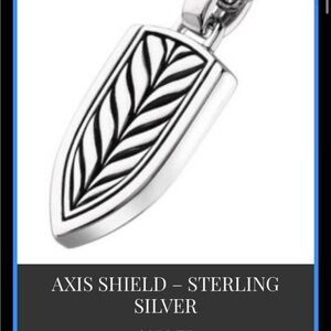 Shield Sterling Silver Pendant - Silver